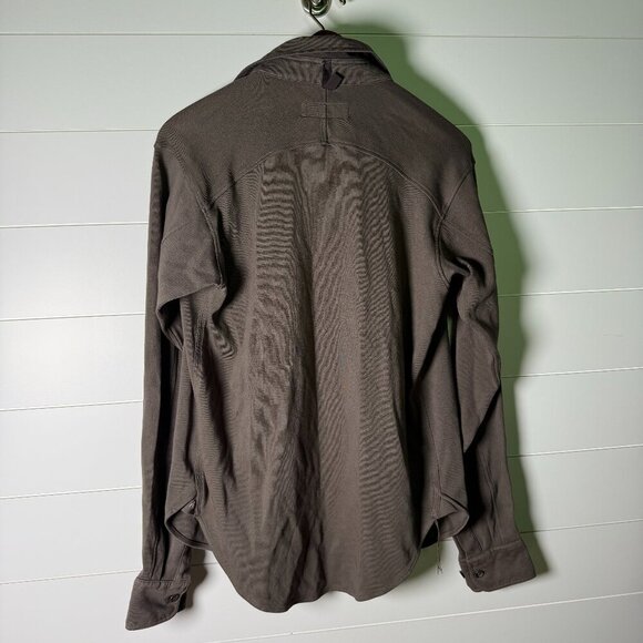 rag & bone Long Sleeve Shirt Button Up Coco Silver Brown Sz XS 2 Chest Pockets - Picture 3 of 12